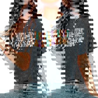 Groovy 理学療法士アシスタント デイジーフラワー レトロ Pta レディースオーバーサイズコンフォートTシャツ - Kawaiitshirt