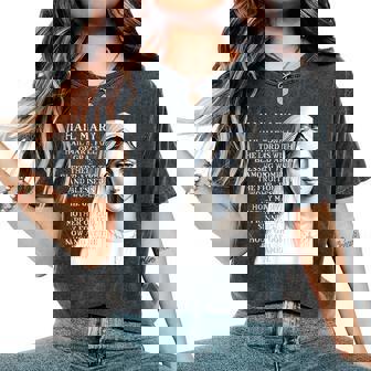 Hail Mary Blessed Mother ロザリオの祈り レディースオーバーサイズコンフォートTシャツ - Kawaiitshirt