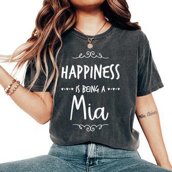 Happiness Being A Mia Special Grandma Women's Oversized Comfort T-Shirt - Thegiftio UK