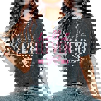 Hello Eleven Est 2014 Pink Coquette Happy 11Th Birthday Girl Women's Oversized Comfort T-Shirt | Mazezy