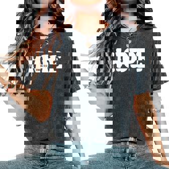 Hope Romans 15 13 レトロ グルービー 面白い クリスチャン 信仰 聖書 J レディースオーバーサイズコンフォートTシャツ - Kawaiitshirt