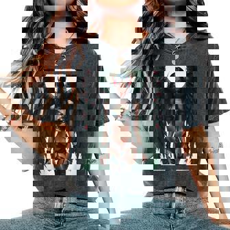 Hot Girl On 男性用 堕天使バトルレディ レディースオーバーサイズコンフォートTシャツ - Kawaiitshirt