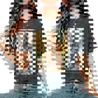 Hot Girl On 男性用 セクシーな天使の座り グランジ レディースオーバーサイズコンフォートTシャツ - Kawaiitshirt