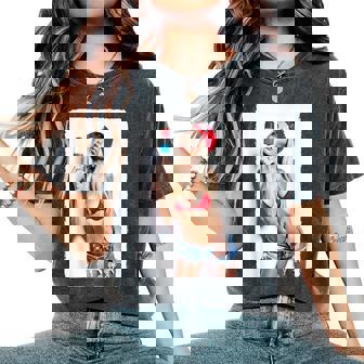 Hot Girl On 男性用 セクシー アイス ポップ ピンナップ 3 グランジ レディースオーバーサイズコンフォートTシャツ - Kawaiitshirt