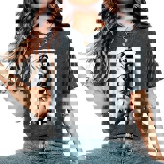 Hot Girl On 男性用 セクシー ブーティー ビキニ モデル 2 Bw レディースオーバーサイズコンフォートTシャツ - Kawaiitshirt