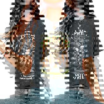 I'll Protect You Kitten Wolf Meme Joke 皮肉な女性 男性 レディースオーバーサイズコンフォートTシャツ - Kawaiitshirt