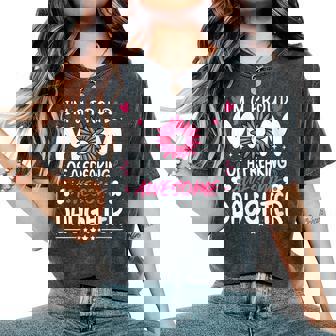 I'm A Proud Mom Of A Freaking Awesome Daughter Mother's Day Women's Oversized Comfort T-Shirt - Monsterry