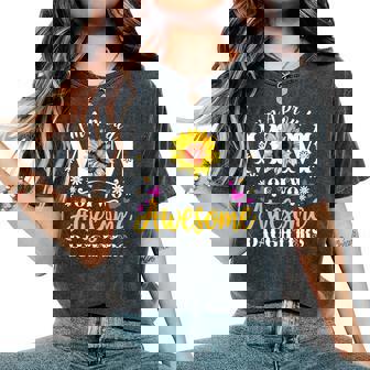 I'm A Proud Mom Of Two Awesome Daughters Mother's Day Women Women's Oversized Comfort T-Shirt - Monsterry