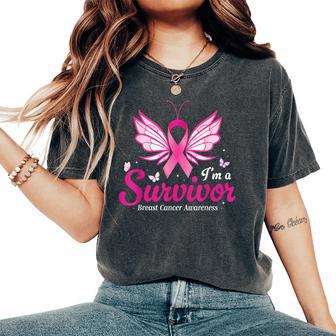 I'm A Survivor Breast Cancer Awareness Women Women's Oversized Comfort T-Shirt - Thegiftio UK