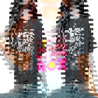 Inappropriate Please Tongue-Punch My Fart Box Cringe Groovy Women's Oversized Comfort T-Shirt - Thegiftio