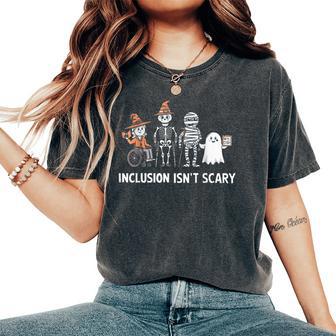 Inclusion Isn't Scary Slp Halloween Costume Sped Teacher Women's Oversized Comfort T-Shirt - Thegiftio UK