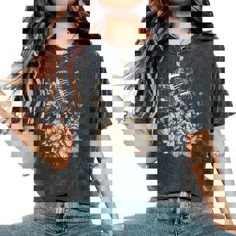 Inger Microphoneintage Karaoké Chanteur Musique Musicien T-shirt oversize confortable pour femme - Cadeauxyz