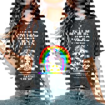 Instalación Del Entrenamiento De Levantamiento De Pesas Muscles Unicorn Rainbow Camiseta extragrande cómoda para mujer - Regaloses