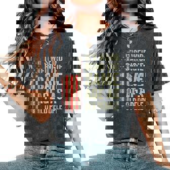 It's Weird Being The Same Age As Old People American Flag Women's Oversized Comfort T-Shirt - Monsterry