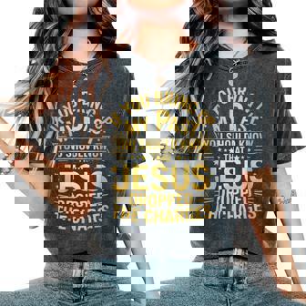 Jesus Dropped Charges Christian Pray Faith Bible Verse Women's Oversized Comfort T-Shirt - Monsterry