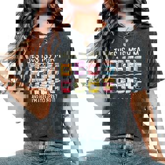 Jesus Is My Jam And I'm Here To Spread It Christian Faith Women's Oversized Comfort T-Shirt | Mazezy