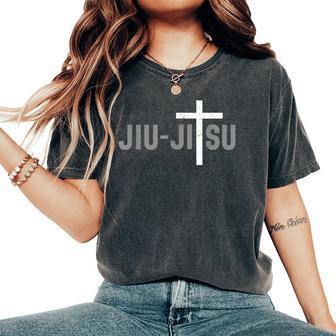 Jiu Jitsu Christian Cross Boys Women's Oversized Comfort T-Shirt - Thegiftio UK
