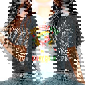 June 19Th Celebration For Junenth 1865 Freedom Women's Oversized Comfort T-Shirt - Monsterry