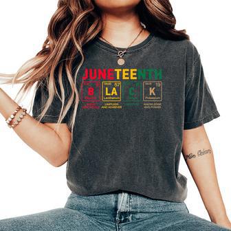 Junenth Black Elements Periodic Black History Women's Oversized Comfort T-Shirt - Thegiftio UK