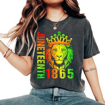 Junenth Celebrate African American Lion1865 Women's Oversized Comfort T-Shirt - Thegiftio UK