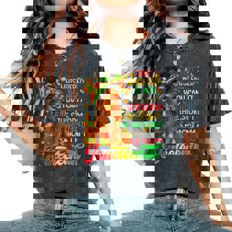 Junenth I Am The Storm Black Black History Girl Women's Oversized Comfort T-Shirt | Mazezy