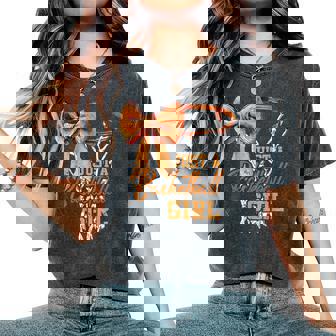 Just A Basketball Girl キュート コケット リボン バスケットボール選手 ガールズ レディースオーバーサイズコンフォートTシャツ - Kawaiitshirt