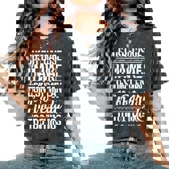 Just Because Im Awake Saying Mom Sarcasm Women's Oversized Comfort T-Shirt - Thegiftio UK