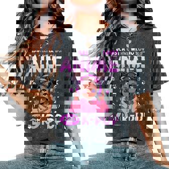 Just A Girl Who Loves Anime And K-Pop African American Afro Women's Oversized Comfort T-Shirt - Thegiftio