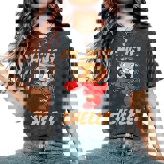 Just A Girl Who Loves Dandy's Shelly Toons Toddler World Women's Oversized Comfort T-Shirt | Mazezy