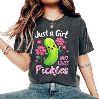Just A Girl Who Loves Pickles Toddler Pickle Costume Women's Oversized Comfort T-Shirt - Thegiftio UK