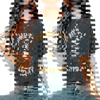 Kinda Fit Sorta Fat Gym Panda Weightlifting Workout Women's Oversized Comfort T-Shirt - Monsterry