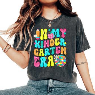 In My Kindergarten Era Groovy Back To School Women's Oversized Comfort T-Shirt - Thegiftio UK