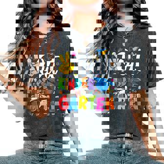 Out Kindergarten Graduation 2025 Boys Girls Graduate 2025 Women's Oversized Comfort T-Shirt | Mazezy