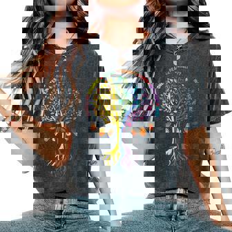 Kindness Peace Equality Love Inclusion Hope Diversity Women Women's Oversized Comfort T-Shirt - Monsterry