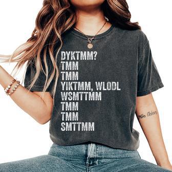 Do You Know The Muffin Man Dyktmm Nostalgic Quote Women's Oversized Comfort T-Shirt - Thegiftio UK