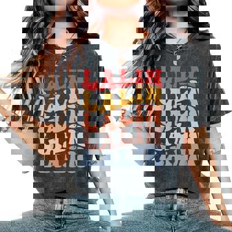 Lalin City Groovy Retro Camiseta extragrande cómoda para mujer - Regaloses