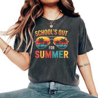 Last Day Of School Retro Schools Out For Summer Teacher Boys Women's Oversized Comfort T-Shirt - Thegiftio UK