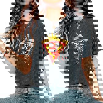 Le Roi Le Plus Fromage Du Royaume Pour Les Amateurs De Pizza T-shirt oversize confortable pour femme - Cadeauxyz