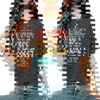 Legendince August 1968 Birthdayintage 1968 レディースオーバーサイズコンフォートTシャツ - Kawaiitshirt