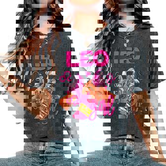 Leo Girl Birthday Sneakers Zodiac Sign Bday Girl Women's Oversized Comfort T-Shirt | Mazezy