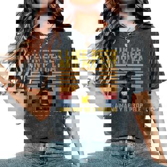 I Like Beer My Cat And Maybe 3人 猫好き ギフト レディースオーバーサイズコンフォートTシャツ - Kawaiitshirt