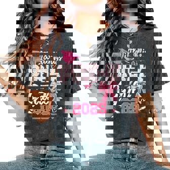 Little Miss Pre-K Grad 2025 Coquette Preschool Graduation Women's Oversized Comfort T-Shirt | Mazezy