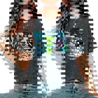 Livre De Lecture Astronaute À Alien Moonpace S Enfants Hommes T-shirt oversize confortable pour femme - Cadeauxyz