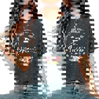 Long Haired Dachshund Dog Mom Silhouette Mother's Day Women's Oversized Comfort T-Shirt - Thegiftio