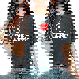 I Love Abgs I Heart Abg おもしろい アジアの赤ちゃん 女の子 恋人 レディースオーバーサイズコンフォートTシャツ - Kawaiitshirt