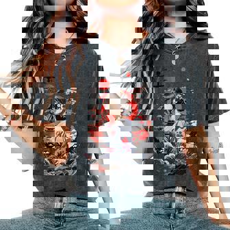 I Love Japan 東京都 日本の女の子 タトゥーアート レディースオーバーサイズコンフォートTシャツ - Kawaiitshirt