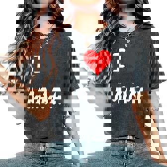 I Love Mama Children Love Heart ベビーチャイルドギフト お母さん レディースオーバーサイズコンフォートTシャツ - Kawaiitshirt