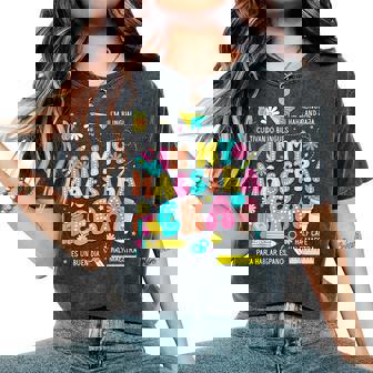 In My Maestra Era Spanish Bilingual Teacher Back To School Women's Oversized Comfort T-Shirt - Thegiftio