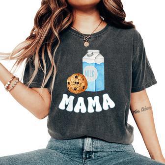 Mama Cookies Milk Sweet One 1St Birthday Family Matching Women's Oversized Comfort T-Shirt - Thegiftio UK