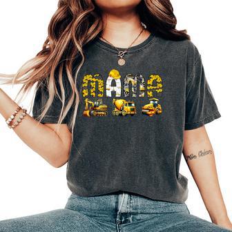 Mama Family Matching Birthday Construction Boy Birthday Women's Oversized Comfort T-Shirt - Thegiftio UK